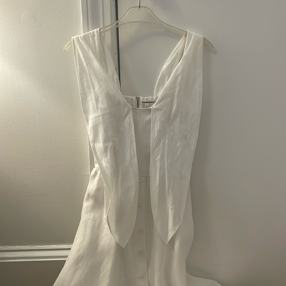 Reformation Barrington Linen dress size 2, white